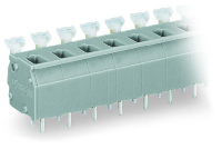 PCB terminal block; push-button; 2.5 mm; Pin spacing 7.5/7.62 mm; 10-pole; suitable for Ex-e applications; CAGE CLAMP®; commoning option; 2,50 mm; light gray Wago 255-510/000-009/999-950