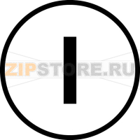 Шильдик кнопочный, черный, грибовидный, I Eaton M22-XDP-W-X1