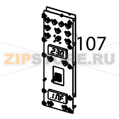 Complete power board for &quot;D&quot; oven Tecnoinox EFB10DSL Complete power board for "D" oven Tecnoinox EFB10DSLЗапчасть на деталировке под номером: 107