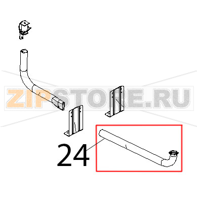 Tubo scarico inox, Ø: 30x1.5 Unox XV 703G Tubo scarico inox, Ø: 30x1.5 Unox XV 703GЗапчасть на деталировке под номером: 24