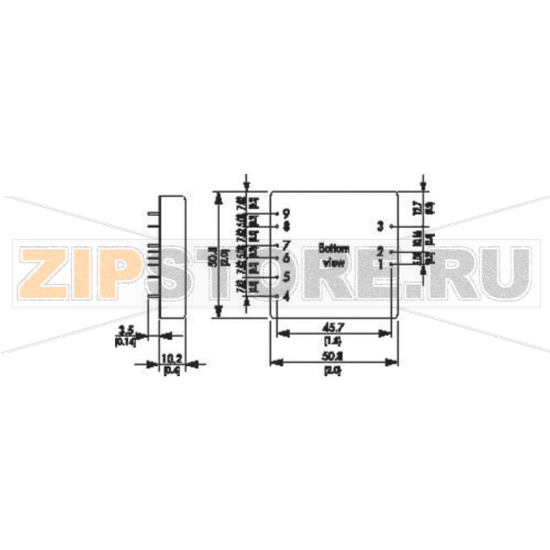 Преобразователь DC/DC, печатный монтаж, 12 V/DC, 3.3 A, 40 W Traco Power TEN 40-1212 