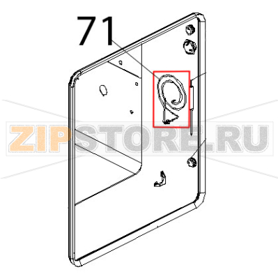 Sonda DI temp. con passaparete Unox XV 703G Sonda DI temp. con passaparete Unox XV 703GЗапчасть на деталировке под номером: 71