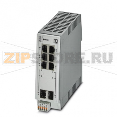 Промышленный коммутатор Phoenix Contact FL SWITCH 2306-2SFP Managed Switch 2000, 6 порты RJ45 10/100/1000 Мбит/с, 2 SFP-порты 100/1000 Мбит/с, cтепень защиты: IP20, PROFINET Conformance-Class B.Минимальный заказ: 1 шт.Упаковка: 1 шт.