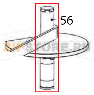 Albero puleggia variabile Sigma BMR 80 Albero puleggia variabile Sigma BMR 80Запчасть на деталировке под номером: 56