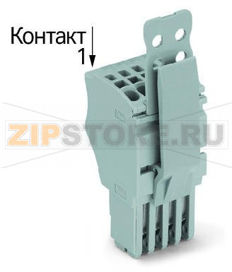 1-проводниковая розетка; Пластина разгрузки натяжения; 1,5; 8-пол.; 1,50 mm; серые Wago 2020-108/144-000 