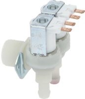 2-way 90° solenoid valve + flow regulato