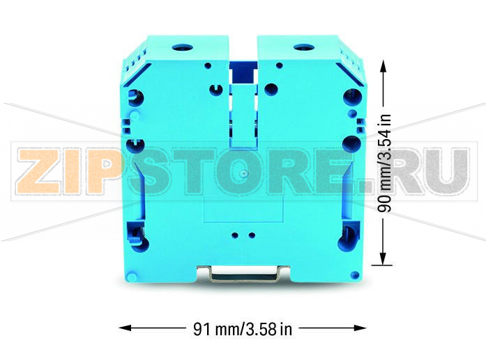 2-conductor through terminal block; 120 mm; with screw-type connection; 120,00 mm; blue Wago 883-1204 