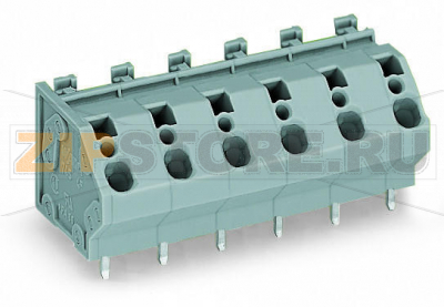 Клемма на печатную плату; 4 mm; Шаг контактов 10 мм; 4-пол.; CAGE CLAMP®; опция объединения; 4,00 mm; зеленые Wago 745-204/000-023 Клеммные колодки с соединением CAGE CLAMP®, монтаж проводников при помощи отверткиТакже доступны с аттестацией Ex eГребешковые перемычки для объединения и распределения потенциаловИндивидуальные сочетания цветовДвойные выводы по пайку для высокого уровня механической стабильностиОбеспечивают экономию места благодаря расположению клеммных колодок одна за другойИнтегрированный диагностический отводМаркировочные пазы для миниатюрных маркеров WSB...