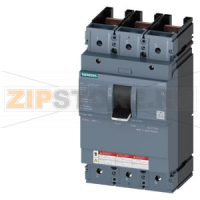 MOLDED CASE SWITCH 3VA5 UL FRAME 600 MAX SHORT CIRCUIT CURR. RATING 100kA @ 480 V 3POLE, LINE PROTECTION MCS110, In=600A WITHOUT OVERLOAD PROTECTION SELF PROTECTION Ii=10 x In W/O CONNECTION Siemens 3VA5460-1BB31-0AA0