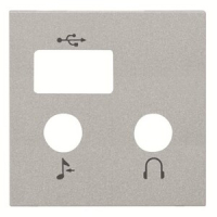 Накладка для медиа-комбайна, серебристая ABB 2CLA226830N1301