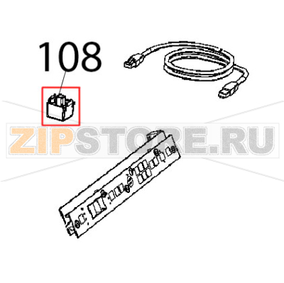Piedino 35x35, H26, plastica and gomma grigio Unox XFT 185 Piedino 35x35, H26, plastica and gomma grigio Unox XFT 185Запчасть на деталировке под номером: 108