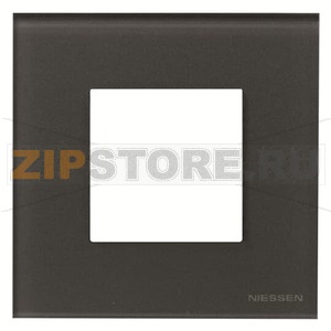 Рамка одноместная, двухмодульная, стекло графит ABB 2CLA227100N3801 