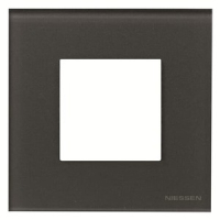 Рамка одноместная, двухмодульная, стекло графит ABB 2CLA227100N3801