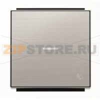 Клавиша для одноклавишных выключателей/переключателей/кнопок с символом "Звонок" и линзой подсветки, нержавеющая сталь ABB 2CLA850430A1401