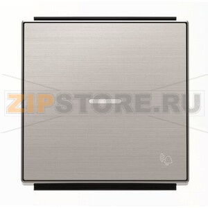 Клавиша для одноклавишных выключателей/переключателей/кнопок с символом &quot;Звонок&quot; и линзой подсветки, нержавеющая сталь ABB 2CLA850430A1401 