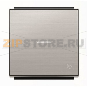 Клавиша для одноклавишных выключателей/переключателей/кнопок с символом &quot;Звонок&quot; и линзой подсветки, нержавеющая сталь ABB 2CLA850430A1401 