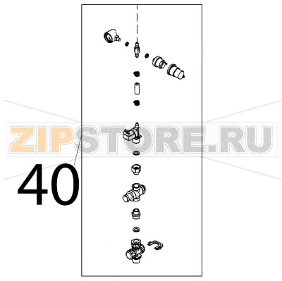Gruppo ingresso H2O Angelo Po FX101G2 Gruppo ingresso H2O Angelo Po FX101G2Запчасть на деталировке под номером: 40