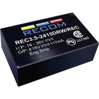 Преобразователь DC/DC, печатный монтаж, 5 В/DC, 12 В/DC Recom REC3.5-0512DRW/R10/A
