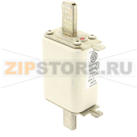 Предохранитель, 160 A, AC 660 В, 100 кА, DIN 0, aR, DIN, IEC Eaton FUSE 160A 660V DIN 0 AR 