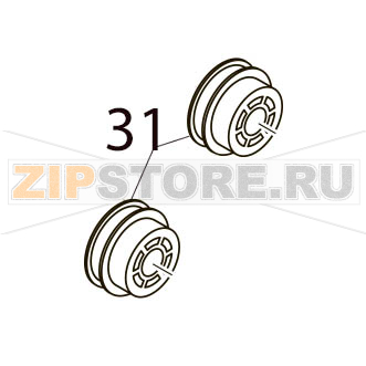 Platen pulley Toshiba TEC B-SX4T-GS10/20-QQ Platen pulley Toshiba TEC B-SX4T-GS10/20-QQЗапчасть на деталировке под номером: 31