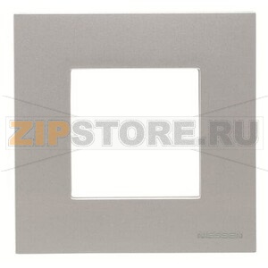 Рамка одноместная, двухмодульная, серебристая ABB 2CLA227110N1301 