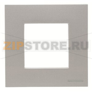 Рамка одноместная, двухмодульная, серебристая ABB 2CLA227110N1301 