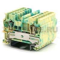 Клемма пружинная, заземляющая, желто-зеленая CHIKU RNS 2,5-PE