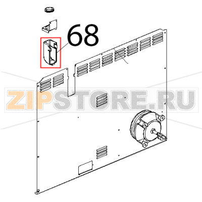 Cuffia copri camino fumi L.M. Unox XVC 504 Cuffia copri camino fumi L.M. Unox XVC 504Запчасть на деталировке под номером: 68