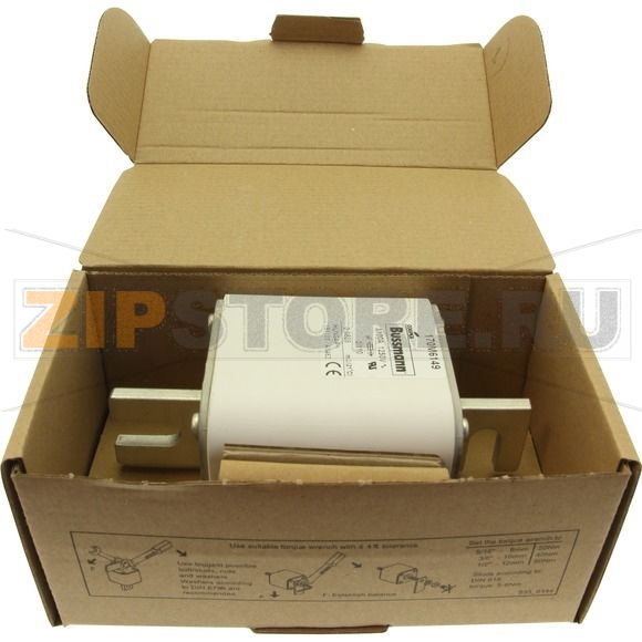 Предохранитель, 1100 A, AC 1250 В, 100 кА, size 3, 76x90x139 мм, aR, DIN, IEC Eaton FUSE 1100A 