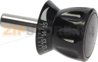 ADJUSTABLE KNOB BLACK ø 18x118 mm