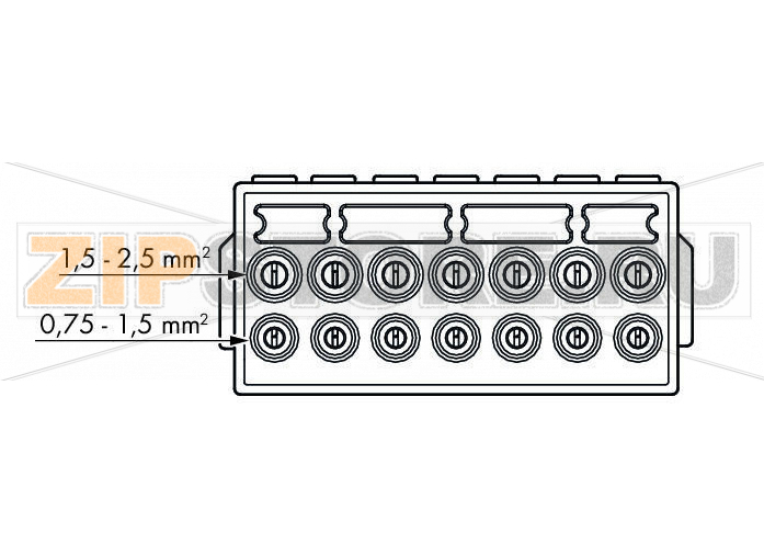 Вилка; 7-пол.; 2,50 mm; белые Wago 267-521 