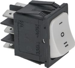 БЕЛЫЙ ТРЕХПОЛЮСНЫЙ ВЫКЛЮЧАТЕЛЬ 16А 250В 