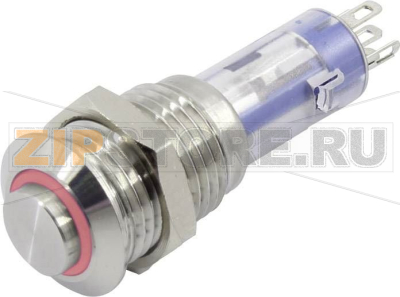 Кнопка 48 В, 2 A, 1 x вкл/выкл, с фиксацией, 1 шт TRU Components LAS4GQH-11ZE/R/24V/S 