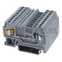 Клемма проходная, пружинная, серая CHIKU RST 2,5