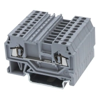 Клемма проходная, пружинная, серая CHIKU RST 2,5
