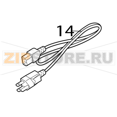 Power cord (US type) Toshiba TEC B-852-TS12-QQ Power cord (US type) Toshiba TEC B-852-TS12-QQЗапчасть на деталировке под номером: 14