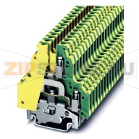 Клемма универсальная, заземляющая, 2 уровня, желто-зеленая CHIKU RUKK 5-PE