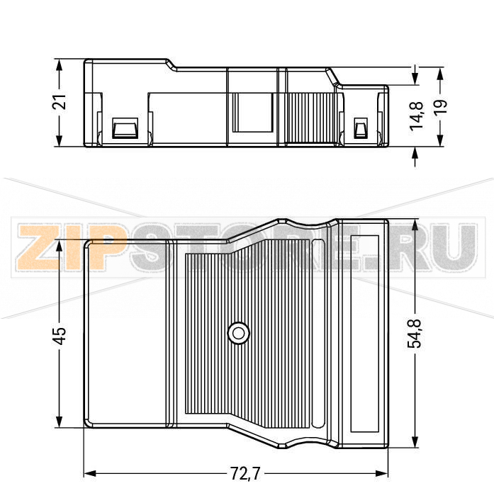 Корпус разгрузки натяжения; 5-пол.; для 1 кабеля; 11,5 – 16,5 мм; 71 mm; черные Wago 770-505/021-000 