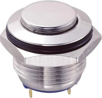 Кнопка антивандальная 48 В/DC, 2 А, 1 x выкл/вкл, без фиксации, IP65, 1 шт TRU Components GQ16H-10/J/N