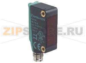 Диффузный датчик Triangulation sensor (BGE) ML100-8-HW-5652 Pepperl+Fuchs Описание оборудованияDiffuse mode sensor for standard applications, miniature design, background evaluation, 80 mm detection range, red light, dark on, PNP output, M8 plug