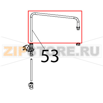Tubo esterno umidita and raccordo inox saldato Unox XBC 404 Tubo esterno umidita and raccordo inox saldato Unox XBC 404Запчасть на деталировке под номером: 53