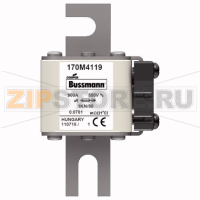 Предохранитель, 900 A, AC 550 В, 200 кА, DIN 1, 53x69x108 мм, aR, DIN, IEC Eaton FUSE 900A 550V
