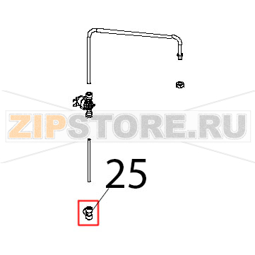 Raccordo intermedio &quot;T&quot; tubo, Ø: 8 Unox XBC 604P Raccordo intermedio "T" tubo, Ø: 8 Unox XBC 604PЗапчасть на деталировке под номером: 25