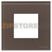 Рамка одноместная, двухмодульная, кофейное стекло ABB 2CLA227100N3701