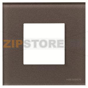 Рамка одноместная, двухмодульная, кофейное стекло ABB 2CLA227100N3701 