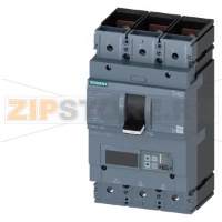 Автоматический выключатель 3VA2 IEC Frame 400 Switching capacity class H Icu=85kA @ 415V 3-pole, system protection ETU560, LSIG, In=400 A Overload protection Ir=160 A... 400 A short-circuit protection Isd=0.6..10x In, Ii=1.5..10x In N-conductor protection