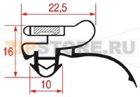 GUARNIZIONE AD INCASTRO 1650x585 mm