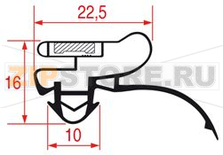 GUARNIZIONE AD INCASTRO 1650x585 mm 