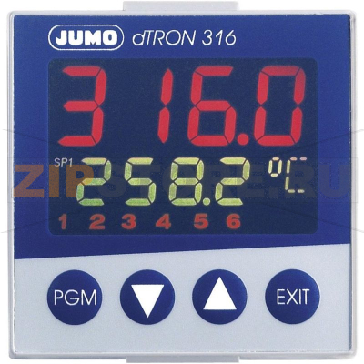 Регулятор температуры, от -200 до +2400°C, 1 шт JUMO dTRON 316 