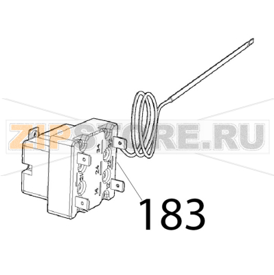 Term. sic. bip. 350 °C, riarmo manuale Unox XFT 110 Term. sic. bip. 350 °C, riarmo manuale Unox XFT 110Запчасть на деталировке под номером: 183